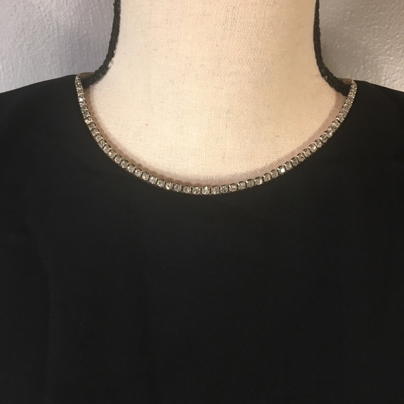 Kay Unger Evening 100% Silk Tiered Crystal Dress 4 - Picture 4 of 16